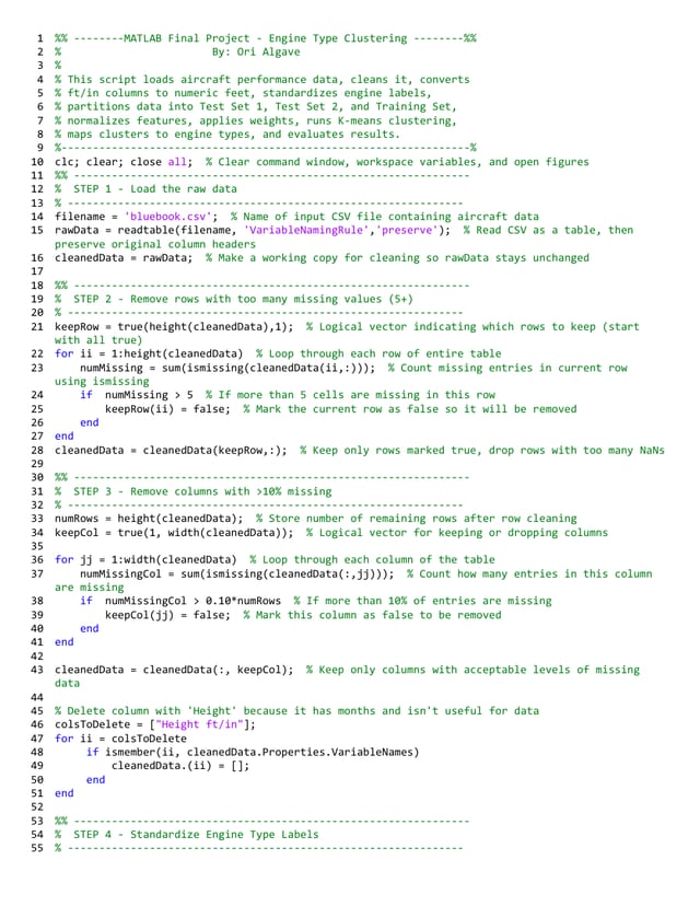 First page of Aircraft Engine Classification via Custom Machine Learning - MATLAB