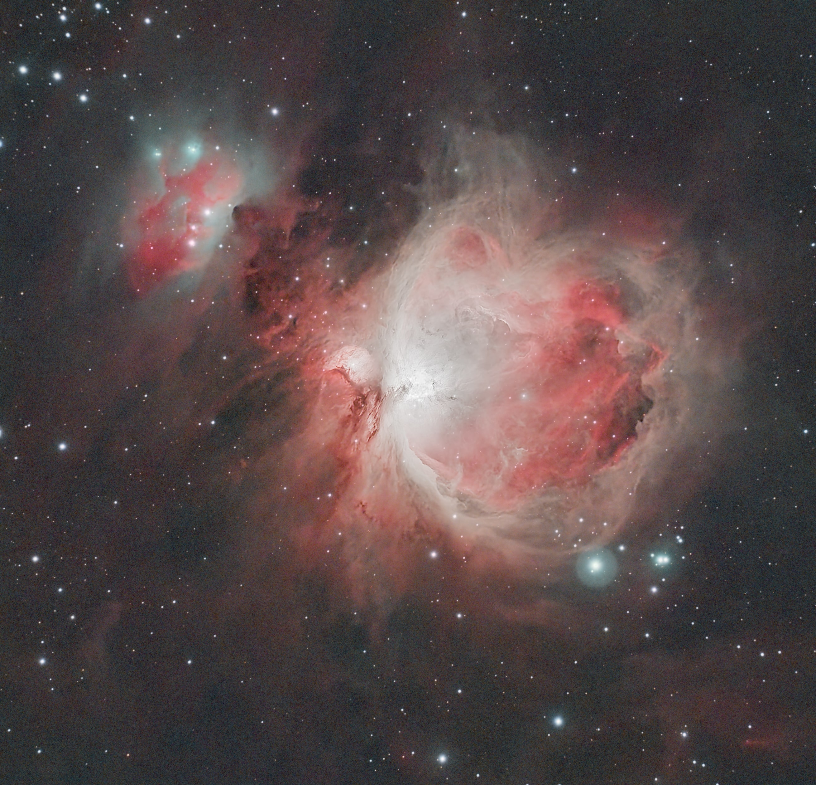 Wide view of the Orion Nebula and surrounding star field