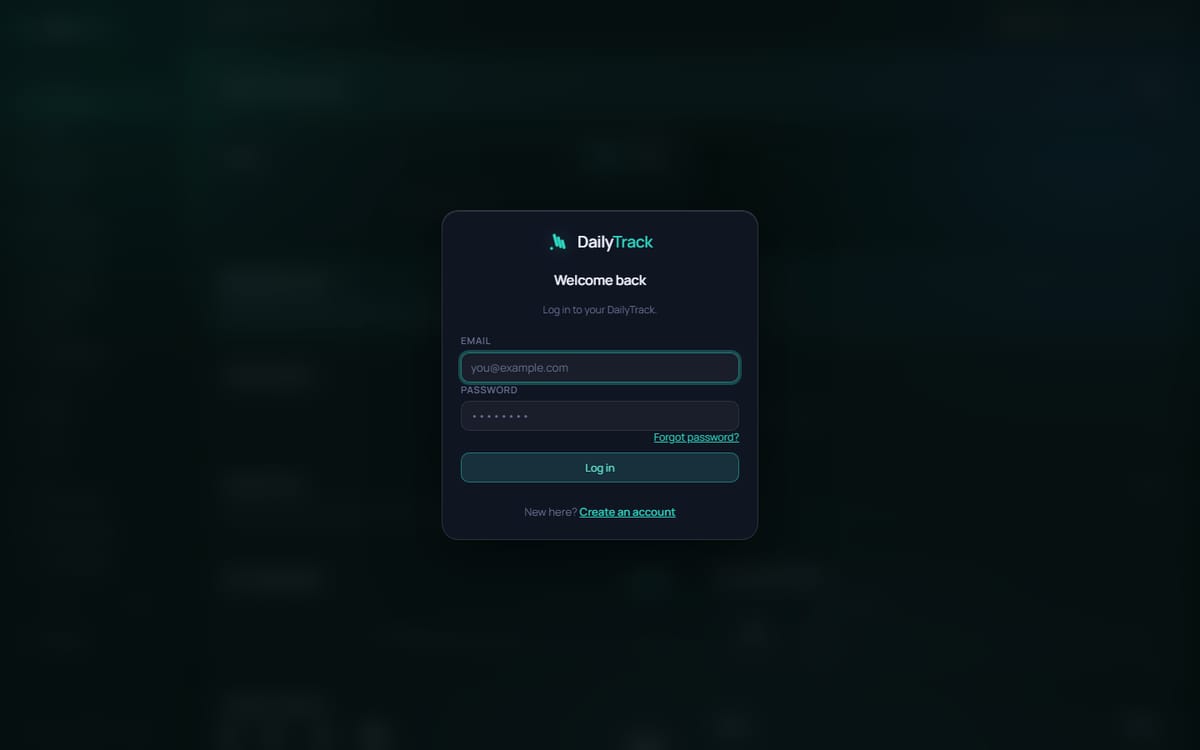 Screenshot of DailyTrack